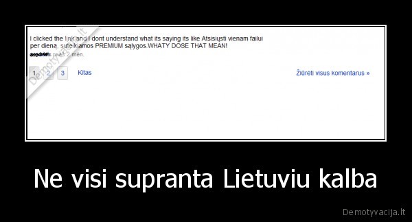Ne visi supranta Lietuviu kalba