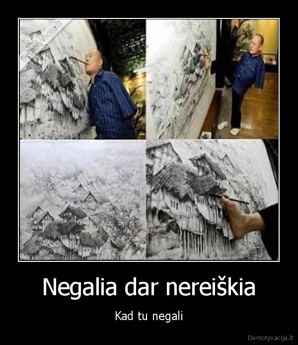negalia,dailininkas,tapo, be, ranku