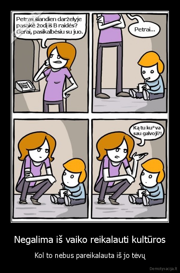 kultura,vaikas, keikiasi