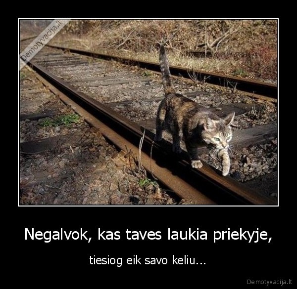 Negalvok, kas taves laukia priekyje,