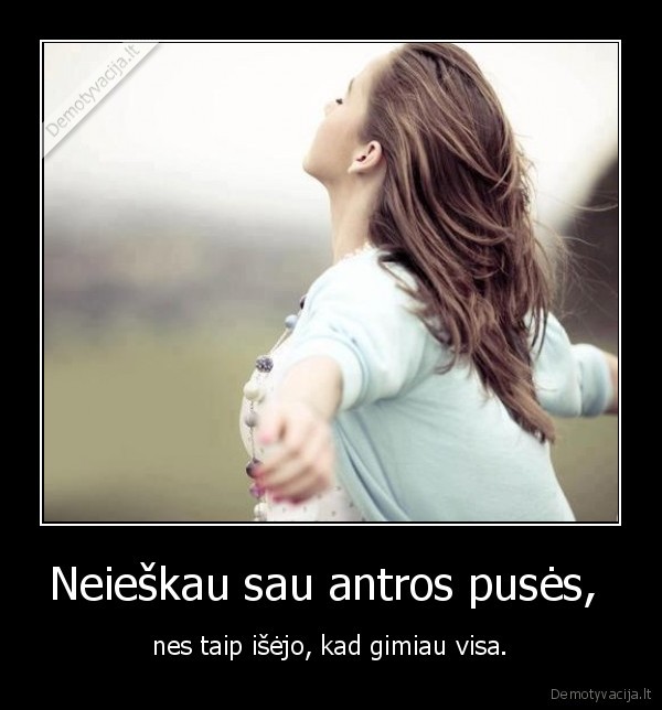 Neieškau sau antros pusės, 