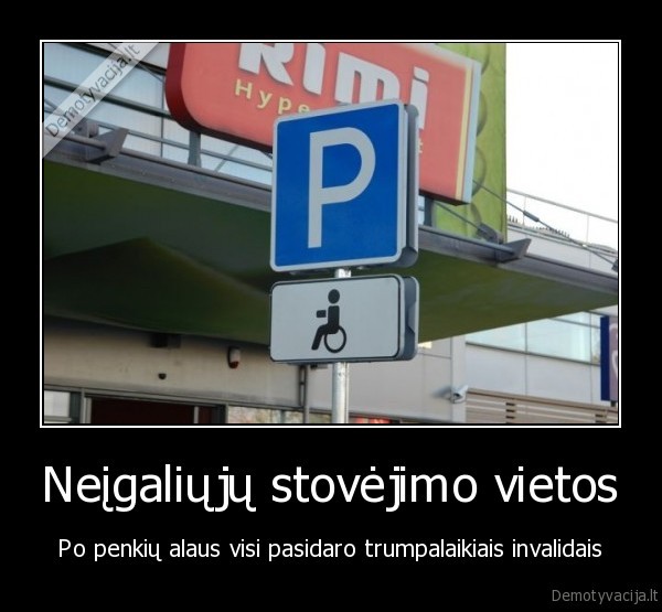 Neįgaliųjų stovėjimo vietos