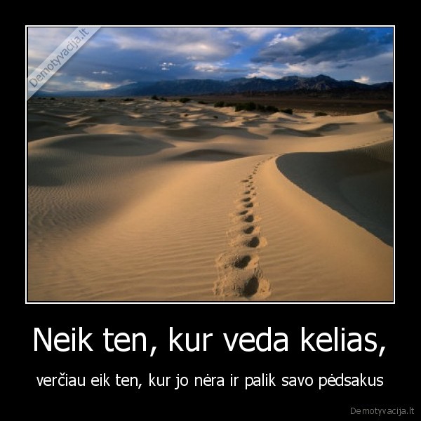 Neik ten, kur veda kelias,