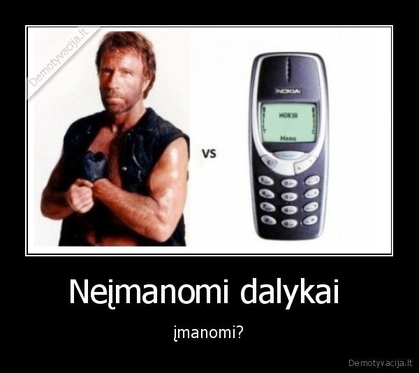 nokia, chuck, norris, 3310, vs, fight, neimanomi, dalykai, imanoma, neimanima, pramogos