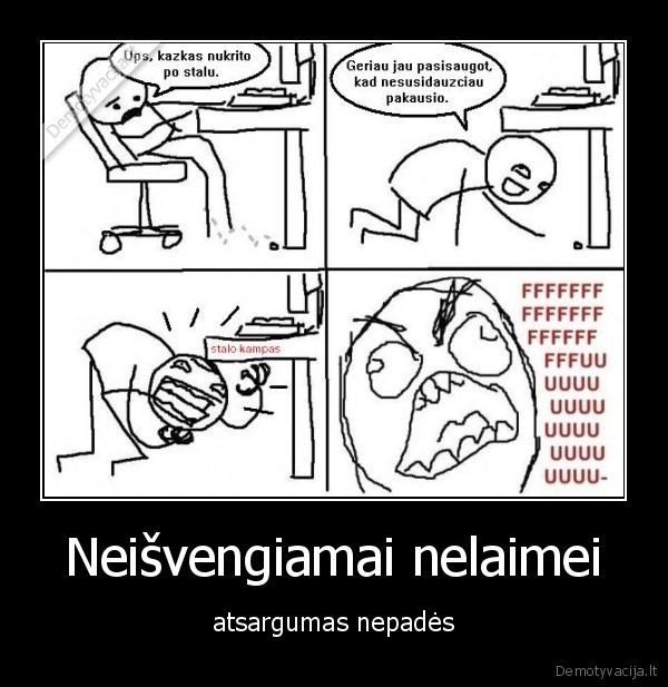 atsargumas,nelaime