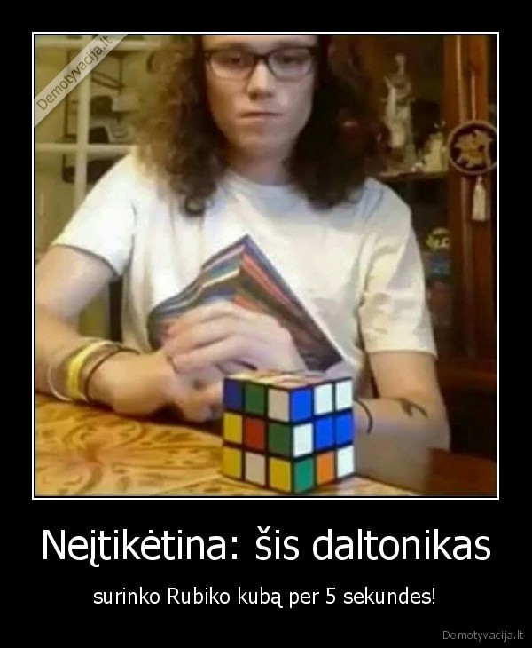 rubiko, kubas,daltonikas