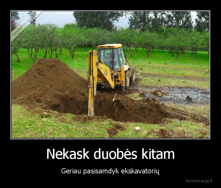 duobe,ekskavatorius