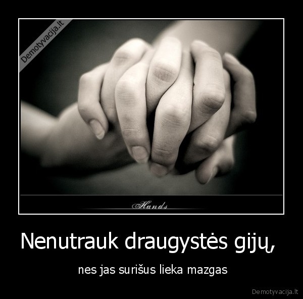 Nenutrauk draugystės gijų, 