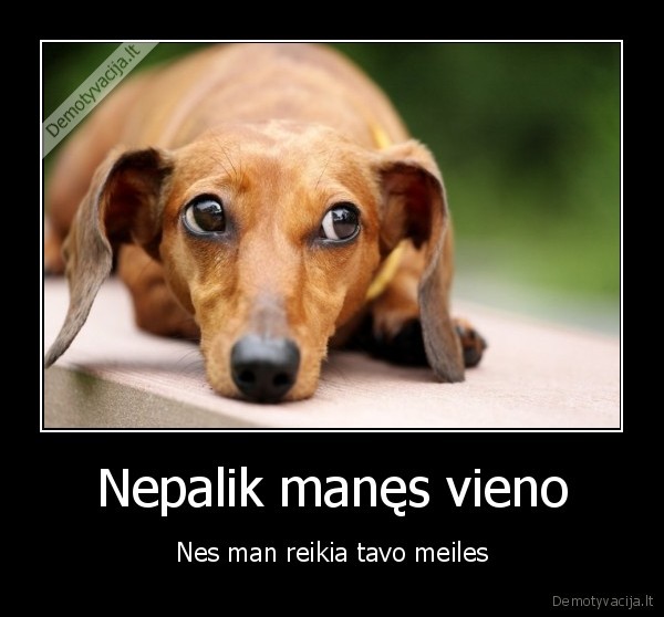 Nepalik manęs vieno