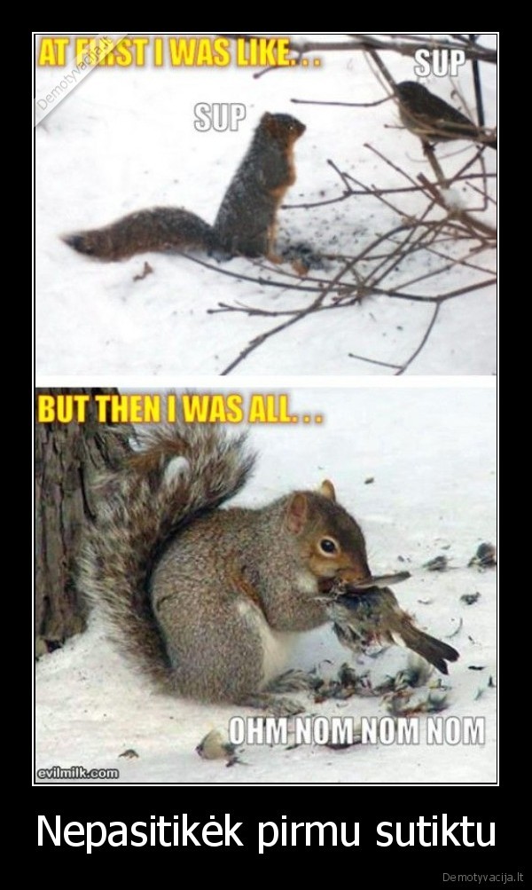 Nepasitikėk pirmu sutiktu