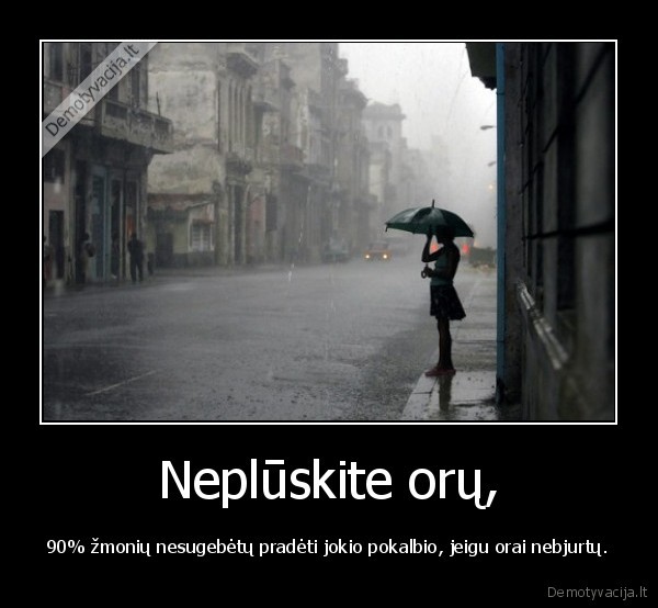 Neplūskite orų,