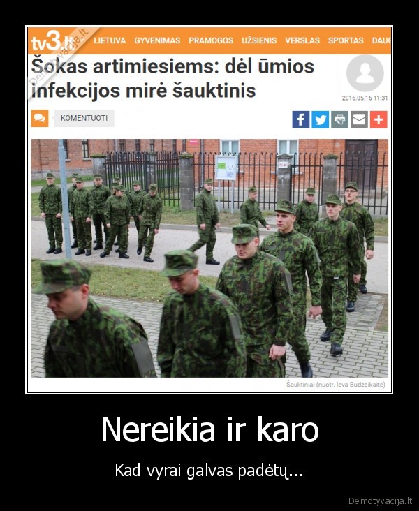 sauktinio, mirtis,kariuomene