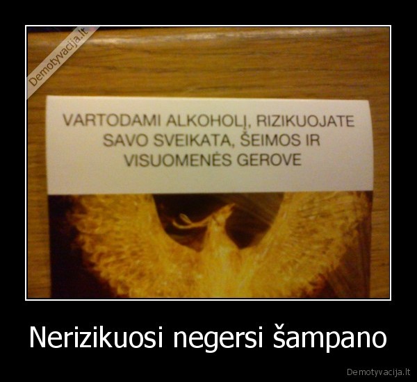 Nerizikuosi negersi šampano