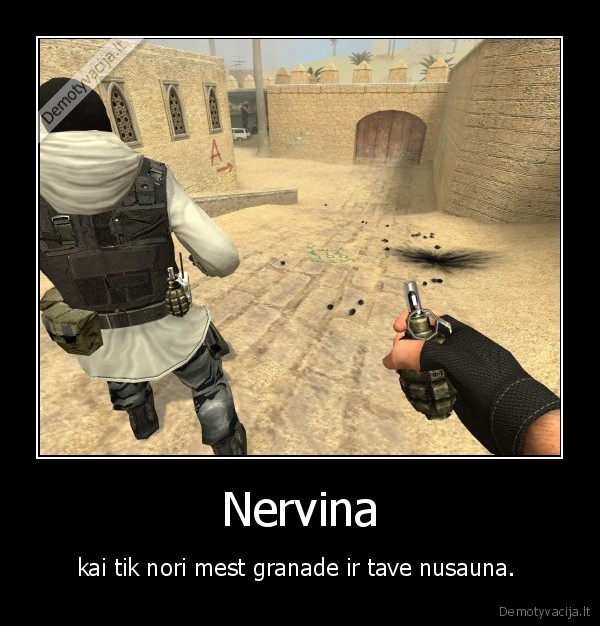 css, granade, mirtis, nervai