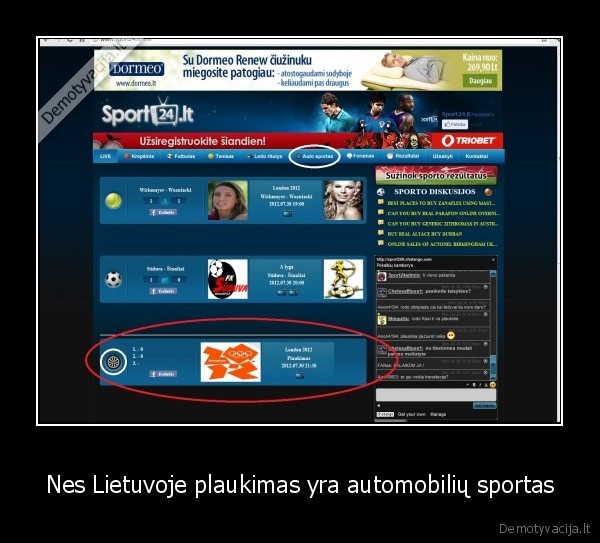 Nes Lietuvoje plaukimas yra automobilių sportas