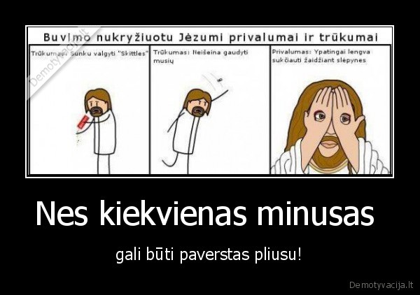 Nes kiekvienas minusas 