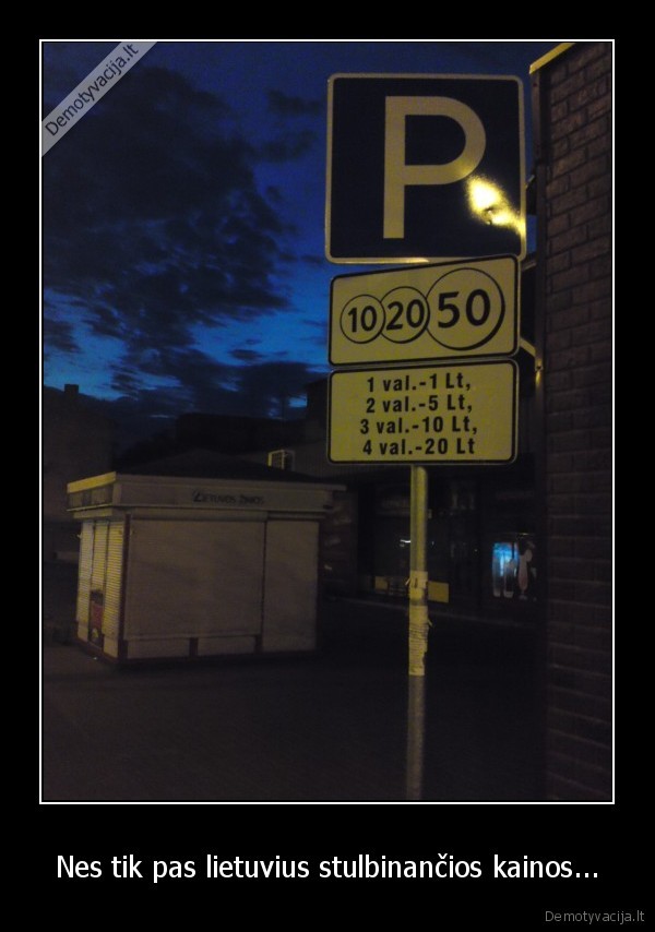 kaina, kainos, parkingas