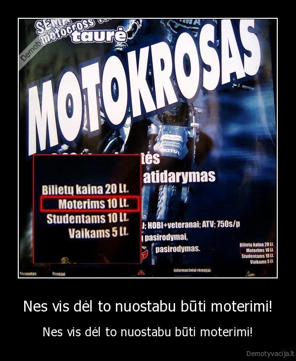moteris,svente,motokrosas,reklamos,pinigai,rabarbarai