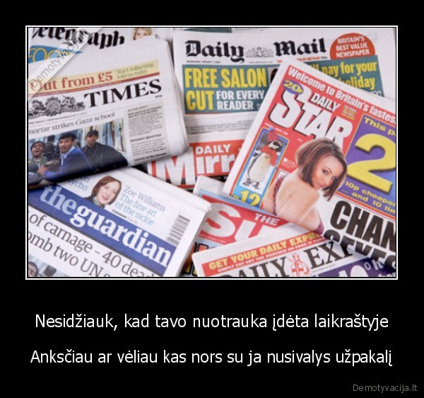 laikrastis,nuotrauka,uzpakalis,wc,bobos, ismokit, valgyt, gamint