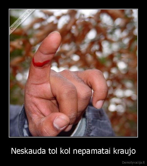 Neskauda tol kol nepamatai kraujo