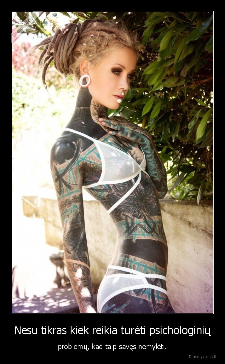 mergina,tatuiruote,problemos