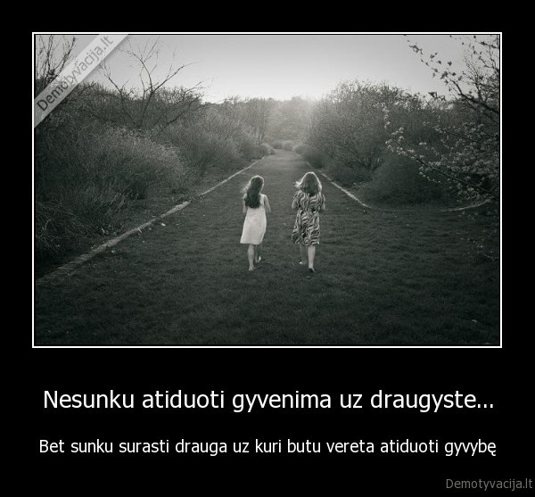 Nesunku atiduoti gyvenima uz draugyste...