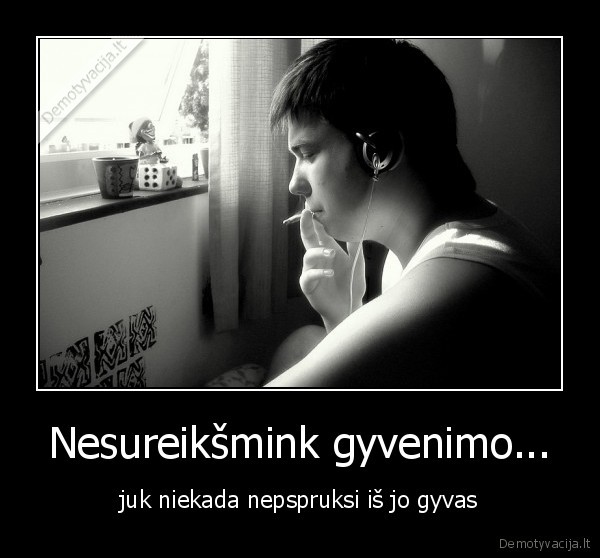 Nesureikšmink gyvenimo...