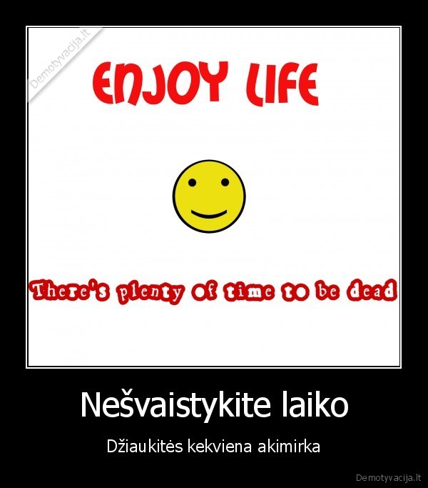 Nešvaistykite laiko