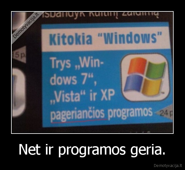 Net ir programos geria.