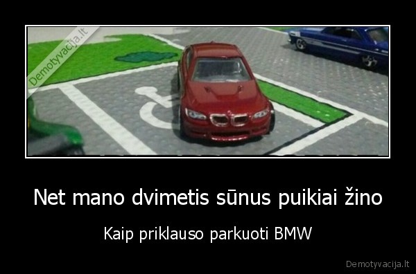 bmw, parkavimas,neigaliuju, vieta,modeliukai