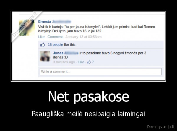 romeo, ir, dziuljeta,anksti, isimyli,facebook, statusas
