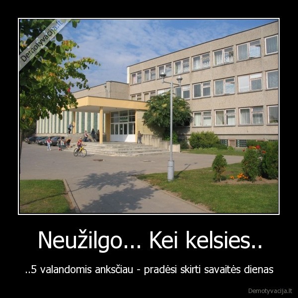 mokykla,rytas,valandos,savaite,diena