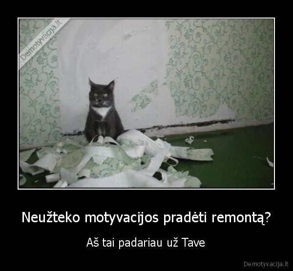 Neužteko motyvacijos pradėti remontą?