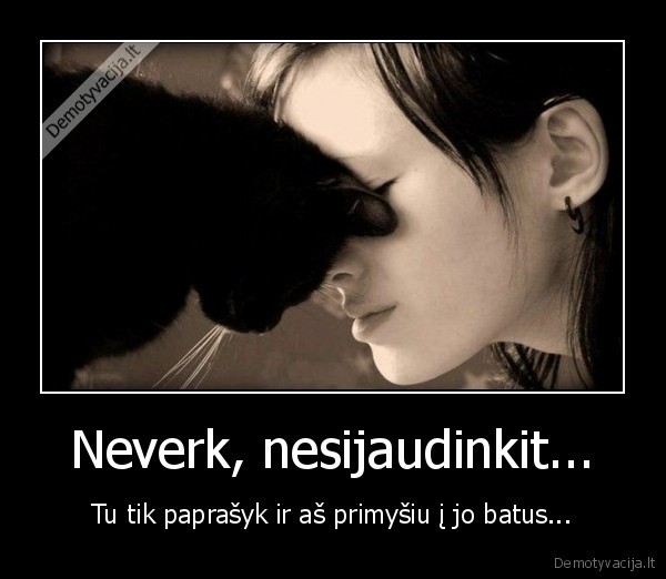 katinas,verkianti, mergina