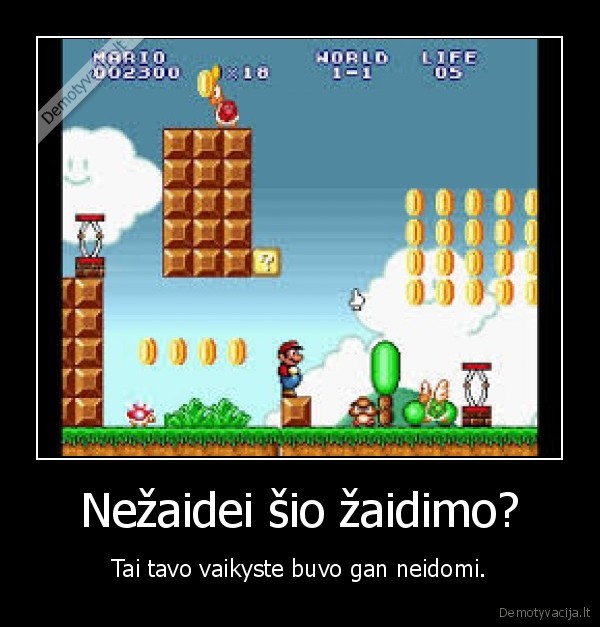 Nežaidei šio žaidimo?