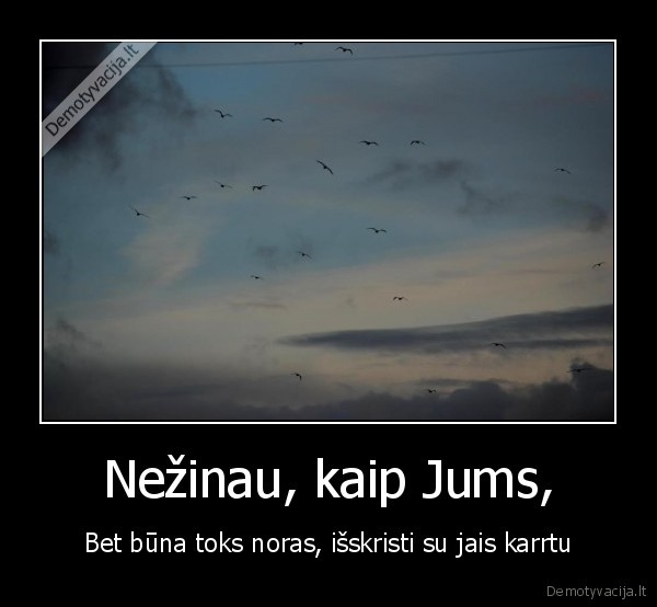 Nežinau, kaip Jums,