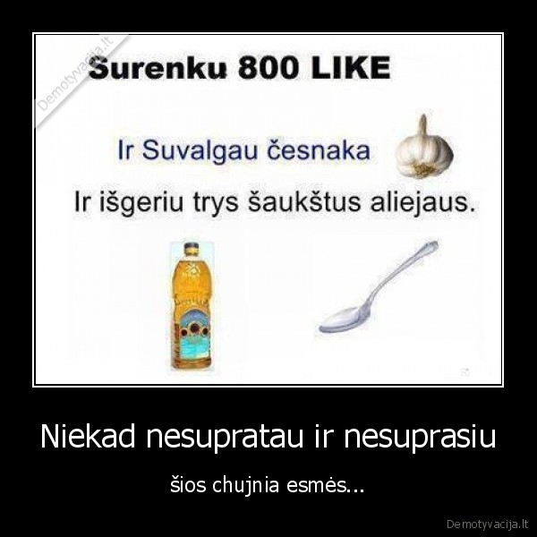 Niekad nesupratau ir nesuprasiu