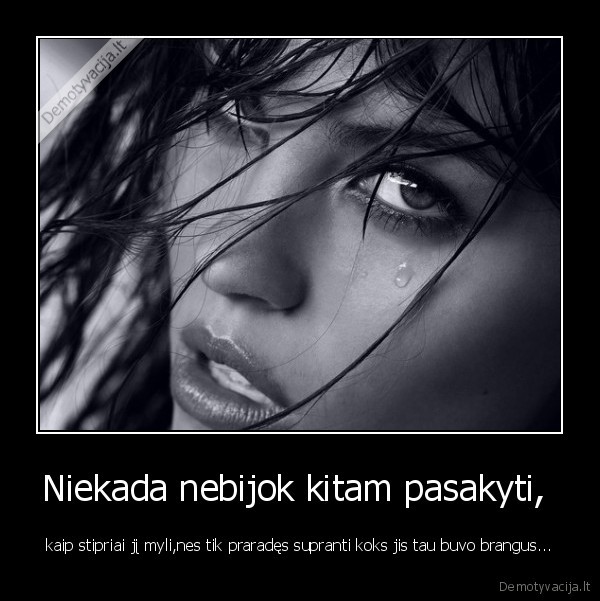 Niekada nebijok kitam pasakyti, 