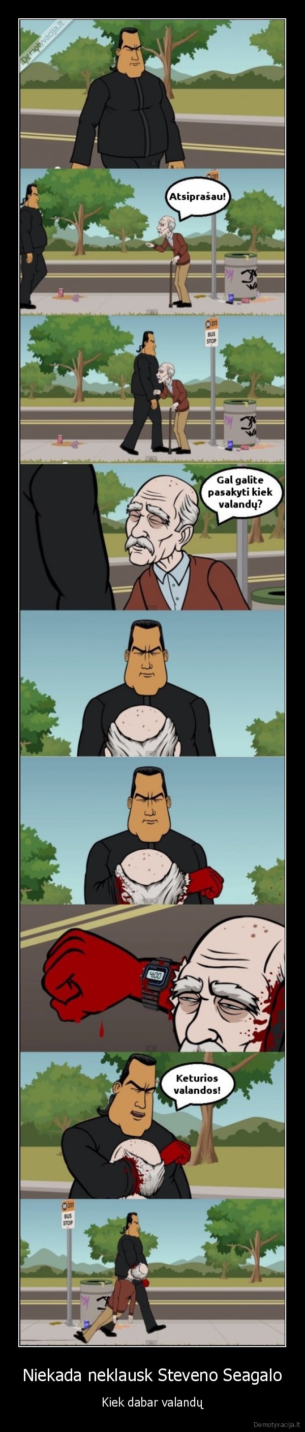 steven, seagal,komiksas,kiek, dabar, valandu