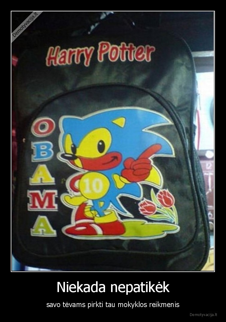 mokykla,obama,haris, poteris,sonikas
