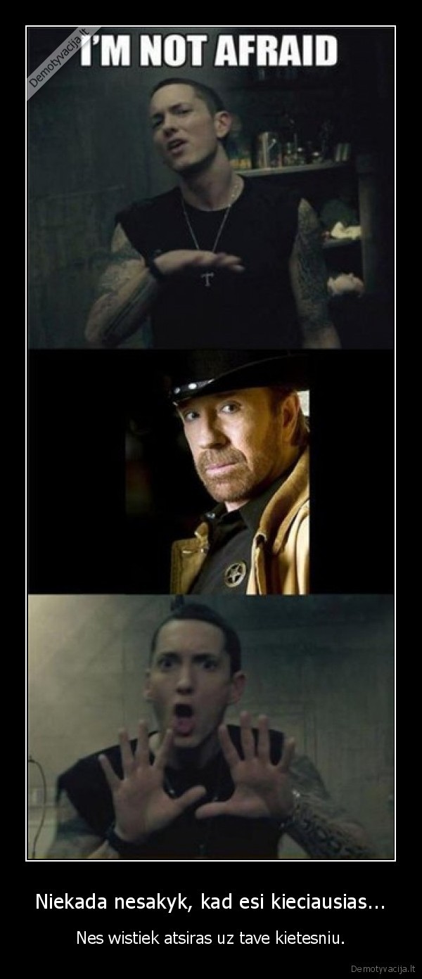 Niekada nesakyk, kad esi kieciausias...
