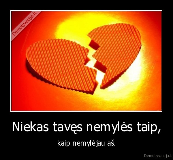 Niekas tavęs nemylės taip,