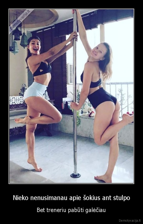 sokiai, ant, stulpo,striptizas