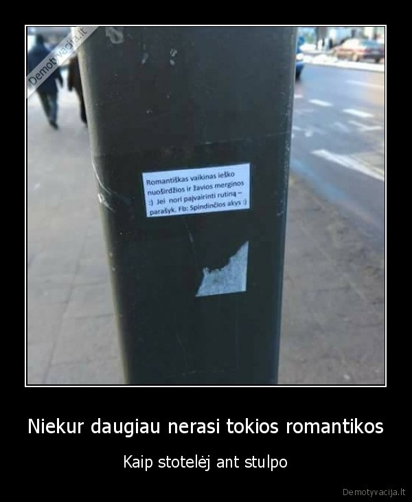 stulpas,skelbimas,romantikas