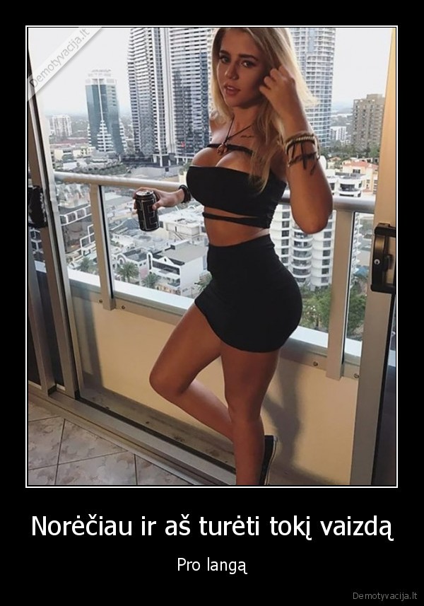 vaizdas, pro, langus,grazi, mergina