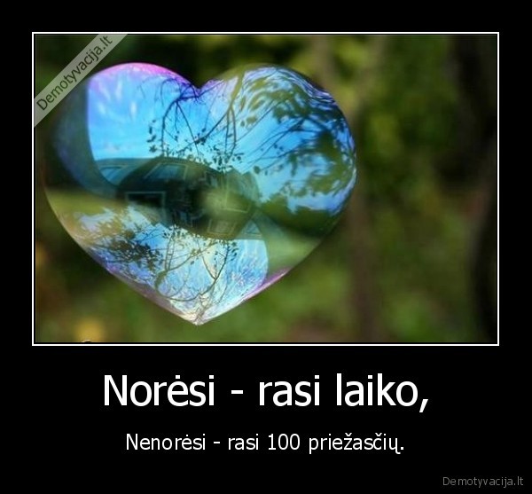 Norėsi - rasi laiko,