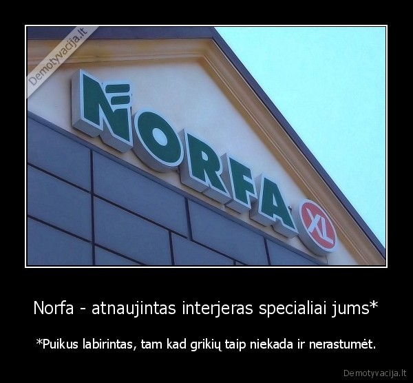 norfa,parduotuve,interjeras