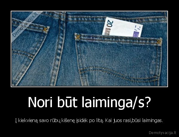 pinigai, laime, kisene