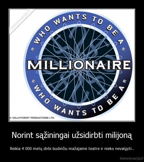 pinigai., milijonas