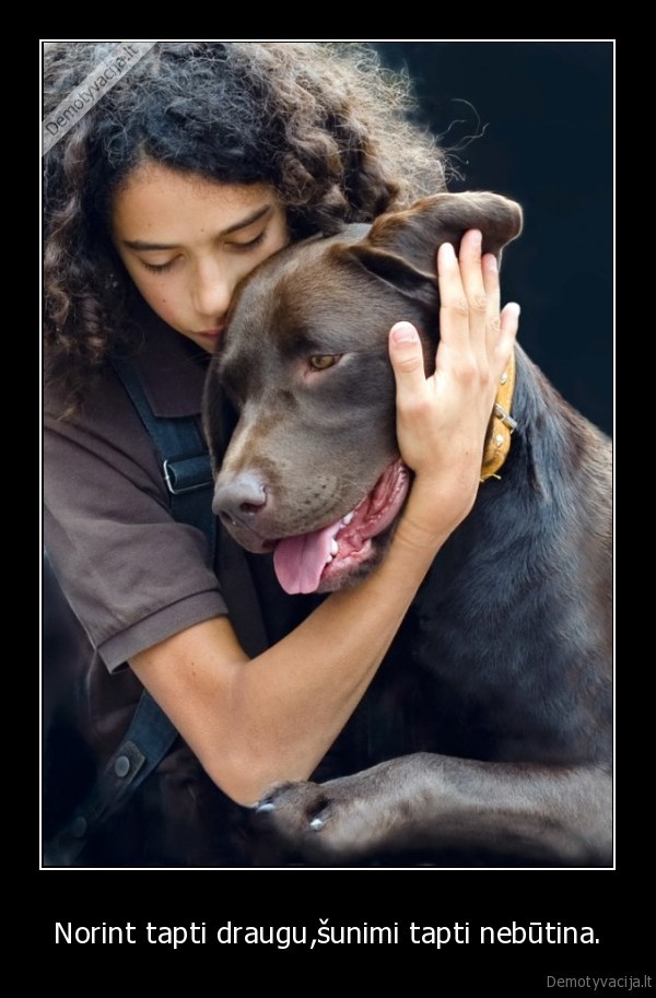 Norint tapti draugu,šunimi tapti nebūtina.